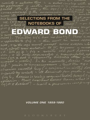 cover image of Selections from the Notebooks of Edward Bond, Volume 1